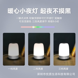 Smart Sunrise Alarm <b>Clock</b> Night Light With <b>Led</b> Display Usb Powered Seven Color For Bedroom Home Use - Product Image 5