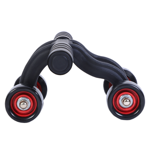 Rullo per Addominali WQ a 4 Ruote per <span class=keywords><strong>Fitness</strong></span> Domestico, in EVA PVC Nero, per Allenamento della Forza del Core e Sviluppo Muscolare Addominale, Opzioni Personalizzabili - Product Image 3