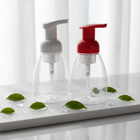 Bouteille en plastique PET transparente de 250 ml et 300 ml, imprimée à l'écran, pour mousse, désinfectant pour les mains, nettoyant visage, pompe à mousse, savon liquide