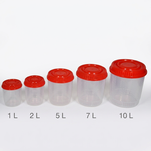 Recipientes Redondos de Plástico PP para Almacenamiento de Alimentos, Tapas Azules Herméticas, Apilables, Diseño Europeo, Frascos de Cocina para Productos Secos, Juego de 5 Piezas - Product Image 2
