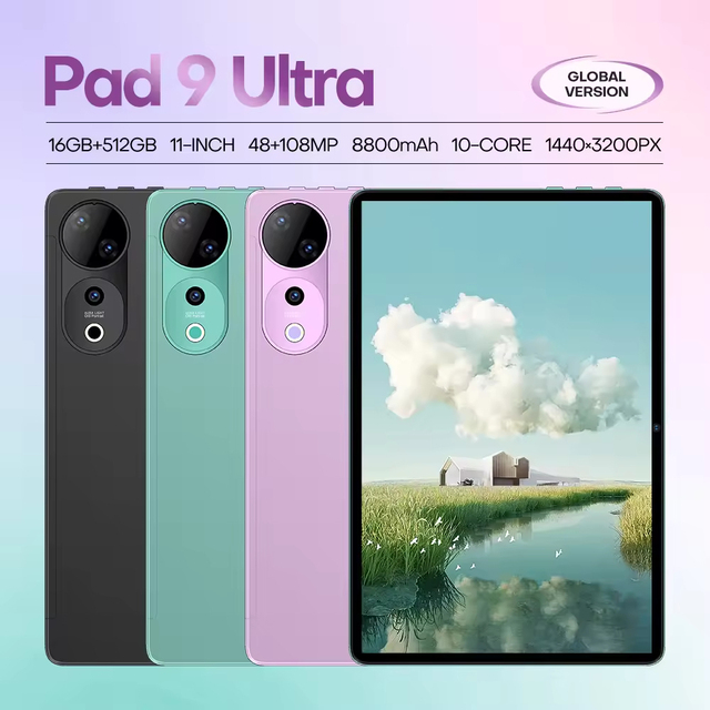 9 Ultra 11 Inch Big Screen Tablet Pad  with Android 10 GPS 48MP Camera Capacitive Screen MTK Octa Core Processor for Education