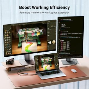 Adaptador UGREEN USB C <span class=keywords><strong>a</strong></span> <span class=keywords><strong>HDMI</strong></span> 2.1, 8K 60Hz, 4K 240Hz, Conversor Thunderbolt 4/3 <span class=keywords><strong>a</strong></span> <span class=keywords><strong>HDMI</strong></span>, 48Gbps, HDR, HDCP2.3, Dolby DSC1.2A, Trenzado - Product Image 4