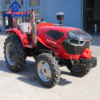 Tracteurs à roues à haute productivité tracteur de transport de récolte agricole tracteurs multifonctionnels 4WD 80 HP prix du cultivateur