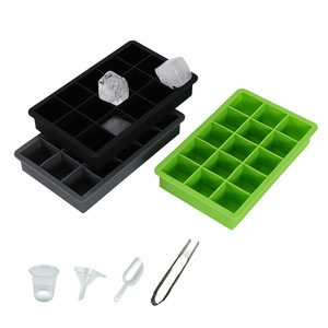 Molde de silicona para hielo de 15 cuadrados, caja de hielo cuadrada creativa, molde para hockey sobre hielo con tapa - Product Image 5