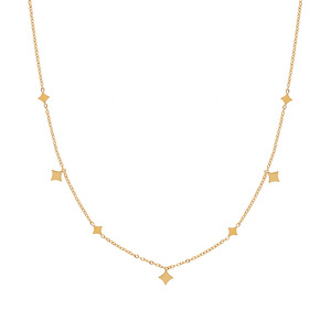 Collana a catena iniziale in acciaio inox semplice all'ingrosso SongYi con piccole stelle alla moda gioielli di moda - Product Image 2