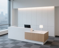 Table de réception de bureau de conception moderne de haute qualité personnalisée de la marque KALN avec placage, garantie de 6 ans, certifiée Green Guard