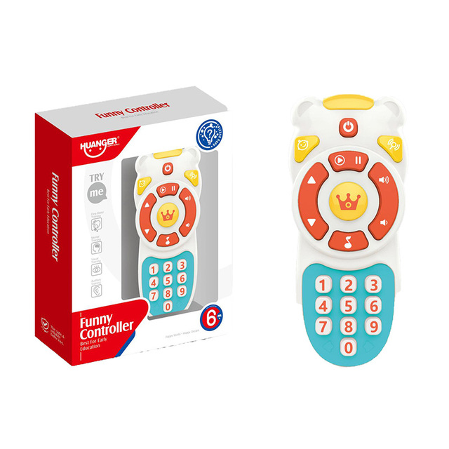 2023 Educational Kids Music Remote Control Toy Funny Sleep Sound Musical Phone Controller Baby Toy