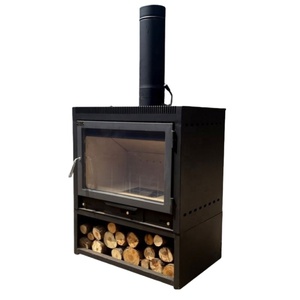 Cheminée d'intérieur moderne avec four, poêle à bois populaire doté de composants de moteur - Product Image 4