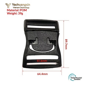 Hebilla Lateral de Liberación Rápida de Plástico de 50 mm, Conector de Ajuste para Correas de Cincha para Exteriores, Venta al por Mayor - Product Image 1