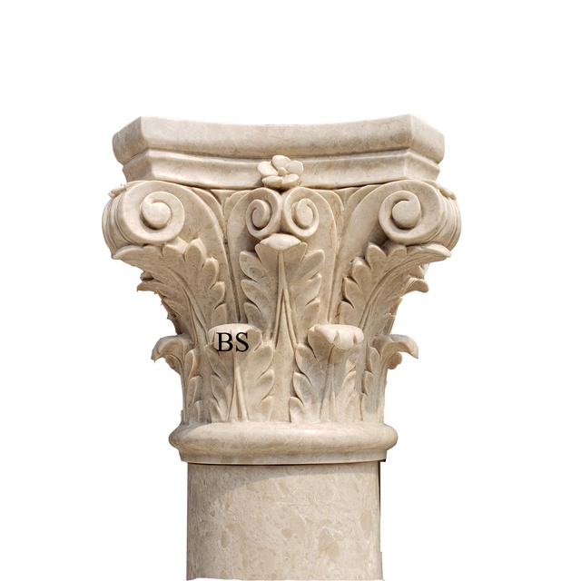 Indoor Decoration Stone Roman Pillar Sculpture for Homes