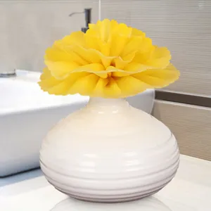 Novo design 130ml vaso cerâmico flores forma reed difusor e óleo essencial conjunto