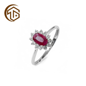 Sang Trọng 18K Tinh Khiết Rắn Vàng Sum-Hoa Hình Dạng Chân Thành Tình Yêu 14K Vàng Kim Cương Ban Nhạc Đám Cưới Đồ Trang Sức Cho Phụ Nữ - Product Image 1