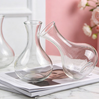 Vase à fleurs moderne en verre cristal transparent, en borosilicate de haute qualité, écologique, pour présentation florale hydroponique sur table, pour la maison