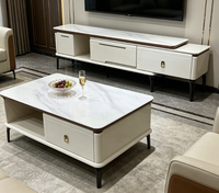 Meubles de salon, table basse et meuble TV, console de télévision rétractable, armoire de rangement moderne