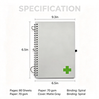 Agenda de week-end personnalisé en papier couverture rigide avec reliure spirale couleur, services d'impression de livres et autocollants laminés