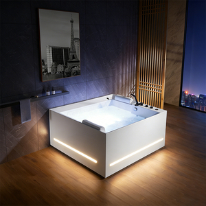 Bañera de Hidromasaje Italiana Blanca Mate para 2 Personas con Jets de Agua y Luz LED - Product Image 3