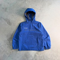 Vestes coupe-vent personnalisées en tissu nylon pour hommes, légères, à capuche, de haute qualité