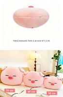 Vente directe usine : Peluche cochon ronde, coussin tête de cochon à grand visage, coussin de sommeil mignon en forme d'animal à câliner, coussin multifonctionnel pour canapé