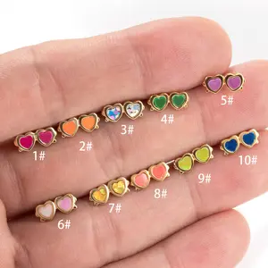 Love Fashion Joker Ear Bone Nail New Colorful Nail for Ear Cartilage Puncture Popular Fashion Jewelry Piercing Jewelry