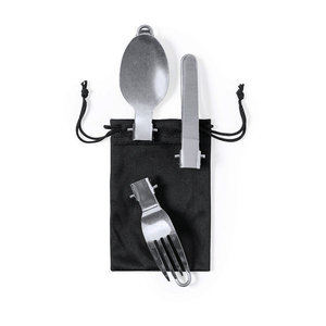Conjunto de Talheres para <span class=keywords><strong>Camping</strong></span> STARCAMP, Faca, Garfo, Colher e Hashis Portáteis de Aço Inoxidável Ultralight - Product Image 4