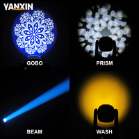 Luz Móvil LED BSW de 300W con Efecto Beam, Spot y Wash, 16 Canales DMX, Activación por Sonido, Zoom Ajustable para KTV, Fiestas, Iglesias y Espectáculos en Vivo