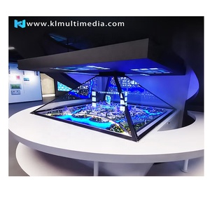 Vitrine d'affichage de Projection de <span class=keywords><strong>pyramide</strong></span> holographique de 360 degrés Support de boîte d'armoire transparente Verre d'<span class=keywords><strong>hologramme</strong></span> d'écran tactile - Product Image 4