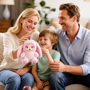 Porte-clés robot IA intelligent en peluche Lapin à longues oreilles avec écran de 2 pouces, assistant IA 87 langues pour les <span class=keywords><strong>questions</strong></span> quotidiennes des enfants - Product Image 4