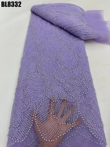 Vả<span class=keywords><strong>i</strong></span> ren thêu hạt và kim tuyến giá gốc nhà máy Trung Quốc bán chạy năm 2025, dùng cho đám cướ<span class=keywords><strong>i</strong></span> và lễ kỷ niệm - Product Image 2