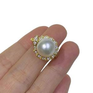 ขาตั้งแหวนเงินแท้ S925 รุ่น 10616DIY พร้อมลูกปัดกลมขนาด 6-7 มม. ประดับด้วยขาตั้งเปล่าคู่สำหรับใส่ไข่มุก  อุปกรณ์เสริมสำหรับเครื่องประดับ - Product Image 5