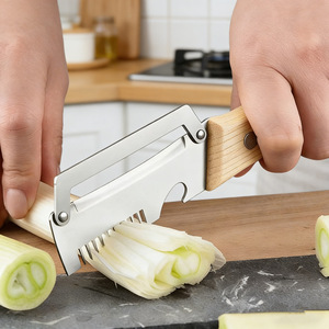Stainless Steel Scallion Slicer Multi Functional Kitchen Gadget Herb Cutter Manual Vegetable Tool Durable Hand Wash Only - Product Image 1
