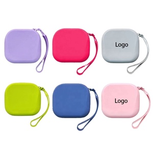 Square Coin Purse, <b>Mini</b> Silicone Key <b>Pouch</b> Storage Bag, Waterproof Wallet with Portable Handle - Product Image 1