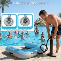 Vente directe d'usine, chaise de piscine gonflable en PVC durable et imperméable de 2 mm d'épaisseur avec porte-gobelet pour une utilisation en extérieur