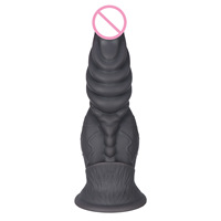 Dildo de Silicona Realista con Diseño de Alien, Juguete Sexual para Adultos, Tamaño Grande, Textura Acanalada, Silicona Suave, Producto de Placer Masculino