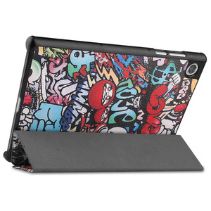 Funda de cuero PU con estampado magnético y soporte triple delgado para Lenovo <span class=keywords><strong>Tab</strong></span> <span class=keywords><strong>M10</strong></span> HD (2nd Gen) - Product Image 5