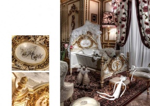 Set Camera da Letto di Lusso Francese per Bambini, Mobili per Bambini, Letto per Bambini in Legno Massello - Product Image 3