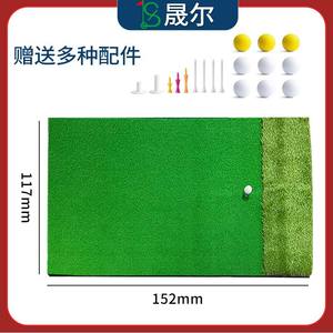 Tapete de Práctica de Golf 2 en 1 para Interiores con Césped Largo y Corto, Base Antideslizante de EVA - Product Image 2