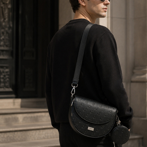 Men Flap Crossbody Bag PU Leather Shoulder Messenger Bag with Adjustable Strap Casual Daily Travel Handbag <b>Mini</b> <b>Pouch</b> Design - Product Image 1