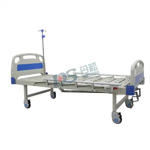 Manual hospital bed spare parts 2 crank gurney hospital bed patient care easy cleaning medical equipment