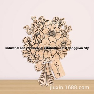 Bouquet <span class=keywords><strong>di</strong></span> Rose in Legno Personalizzato per la Festa della Mamma, San Valentino, Decorazione per Casa <span class=keywords><strong>e</strong></span> Scrivania, Regalo per Coppie - Product Image 2
