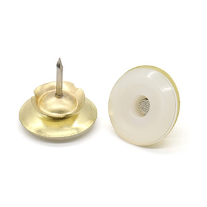 Patins de <span class=keywords><strong>chaise</strong></span> de bureau antidérapants en plastique à clouer, ronds, avec pointe à clou, pour meubles - Product Image 6