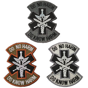 Patch Tattica Ricamata Fatta a Mano '<span class=keywords><strong>Non</strong></span> Ferirmi' per Cappelli, Motivo Medico da Campo di Battaglia, Applicazione a Caldo - Product Image 1