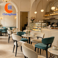 Cachemire PU tapissé sans mains courantes chaise de salle à manger moderne pour hôtel restaurant