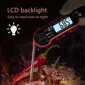 Sofortiger Fleischthermometer mit Lesbarkeit für Grill und Kochen bester wasserfester ultraschneller Thermometer digitale Lebensmittelprobe Grill und BBQ