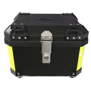 Caja superior de plástico PP para motocicleta, caja trasera modificada para motocicleta, se puede personalizar con patrones, 45 litros, negro, <span class=keywords><strong>Jiangsu</strong></span> - Product Image 1