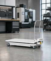 Chariot élévateur à ciseaux mobile de 300 kg, table élévatrice hydraulique électrique pour le chargement et le déchargement des camions et l'utilisation en entrepôt