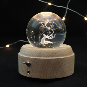 <span class=keywords><strong>LED</strong></span> bảng ánh sáng hộp âm nhạc không dây <span class=keywords><strong>LED</strong></span> Đèn gỗ pha lê Đèn bàn sáng tạo 3D ánh sáng ban đêm đèn đèn phòng âm nhạc trang trí - Product Image 6