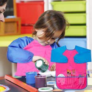 1 pièces Enfants École Smock pour <span class=keywords><strong>Peinture</strong></span> garçon et fille Portative Imperméable À Manches Longues Enfant Tablier D'art - Product Image 5