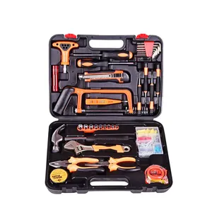 Dengan T-Shaped Ratchet 109 Buah Hand Tools Kit Set Box Alat Rumah Tangga Lengkap Kit untuk Proyek DIY dan Perawatan Harian