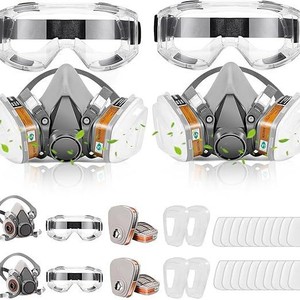 Half Face Respirator <b>Mask</b> With Organic Vapor Filter Cartridge KN95 Reusable For Chemicals Paints Pesticides Formaldehyde - Product Image 2