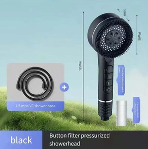 Cabezal de Ducha de Alta Presión de Plástico ABS con 3 Modos de Rociado y Paro con un Clic, con Masaje de Silicona para Grifo de Baño y Desviador de Ducha - Product Image 3